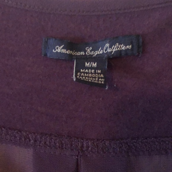 American Eagle High Low Style Top 3/4 Sleeve - Picture 2 of 4